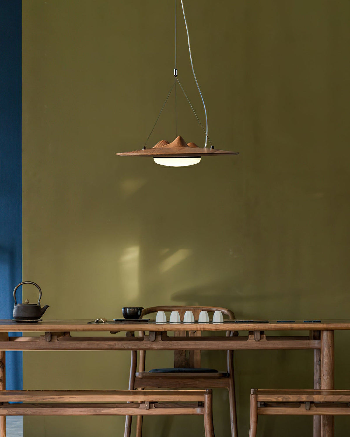 Suspension Ormeau en bois et métal – vue 15