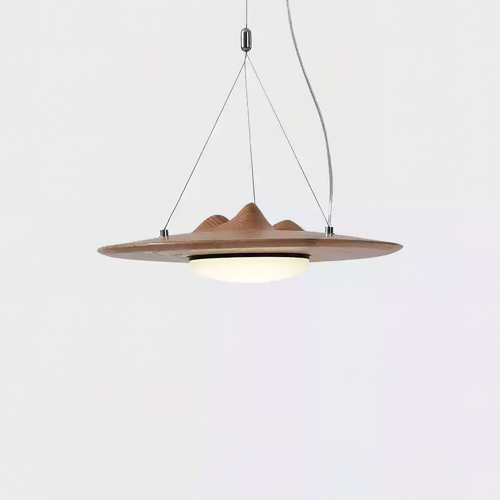 Suspension Ormeau en bois et métal – vue 2