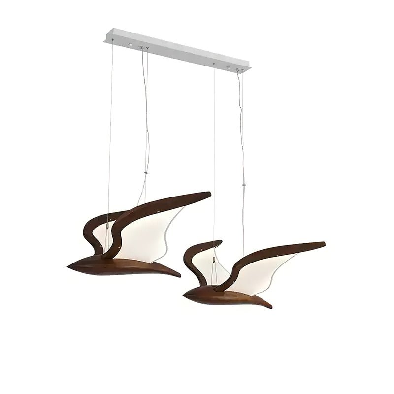 Lustre Mélusine en bois et métal – vue 24