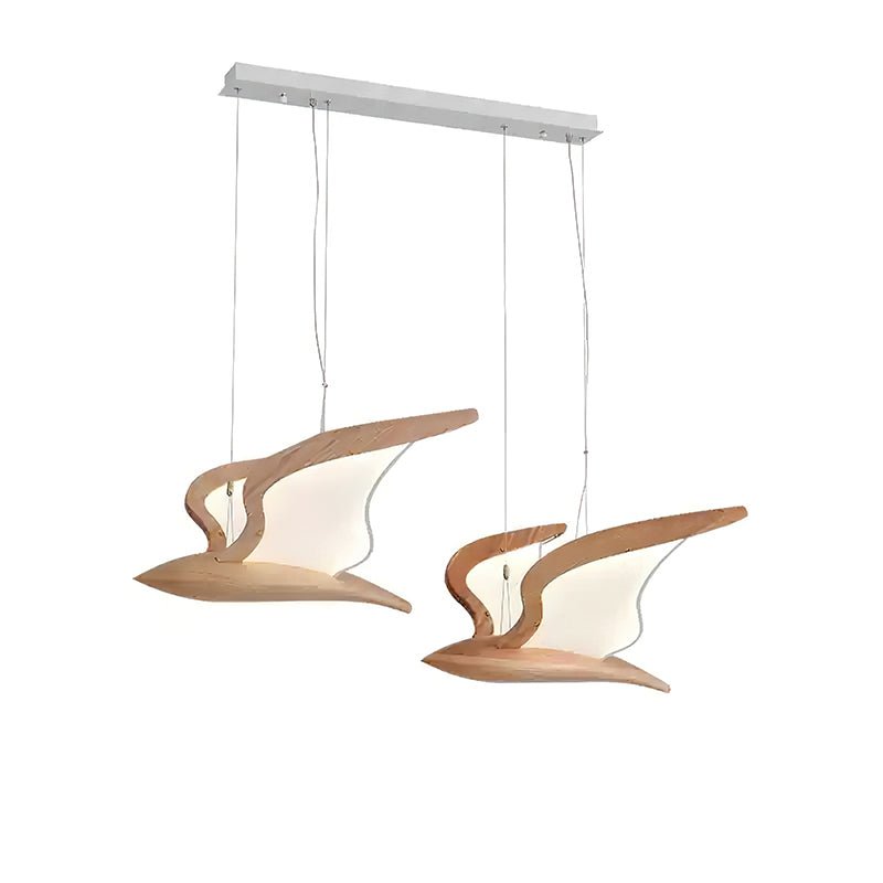 Lustre Mélusine en bois et métal – vue 12