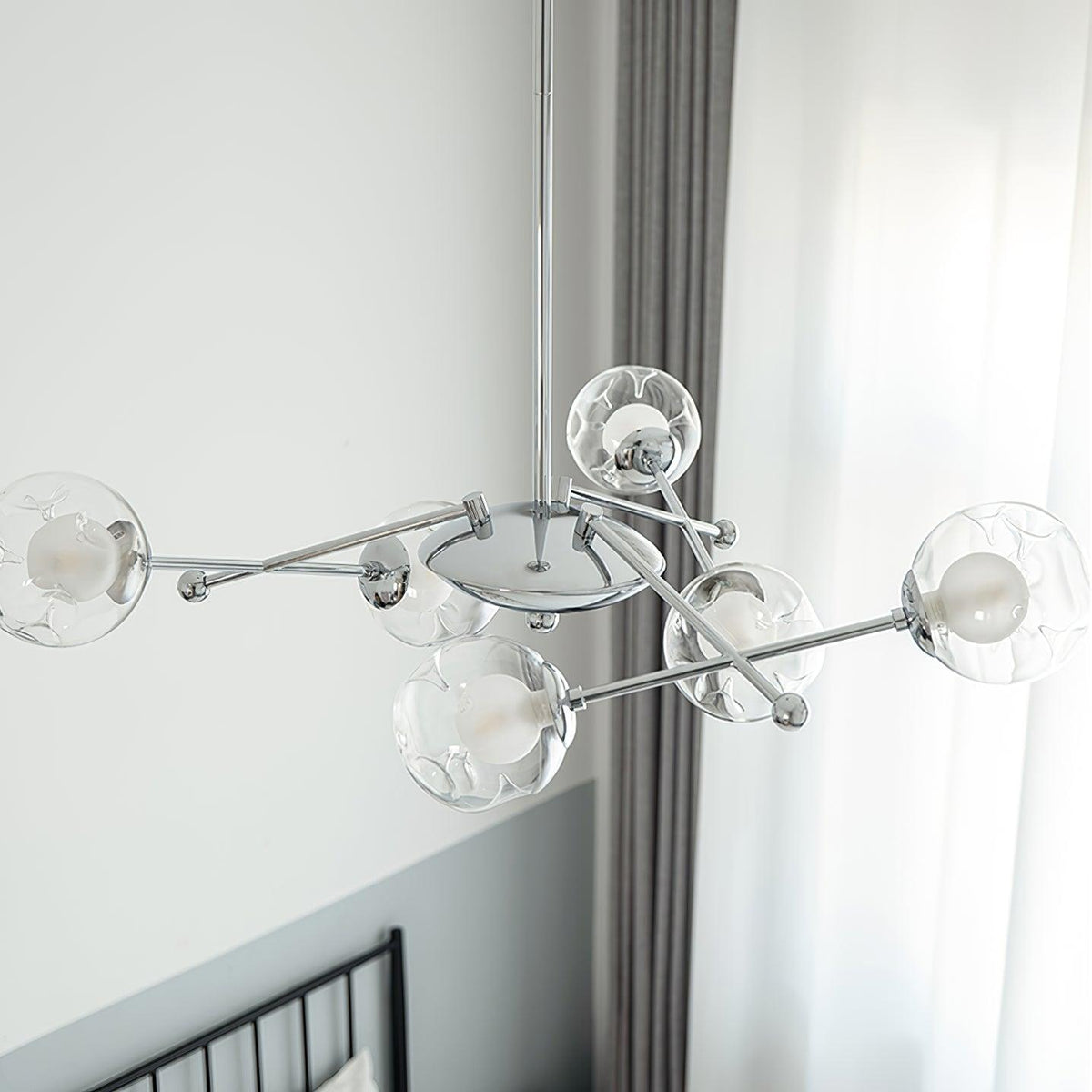 Lustre Érable en verre et métal – vue 21