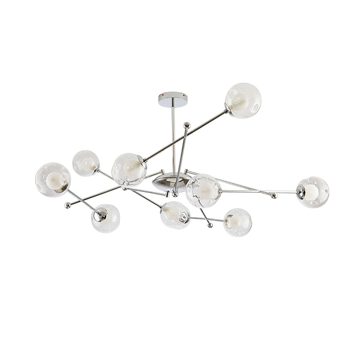 Lustre Érable en verre et métal – vue 9