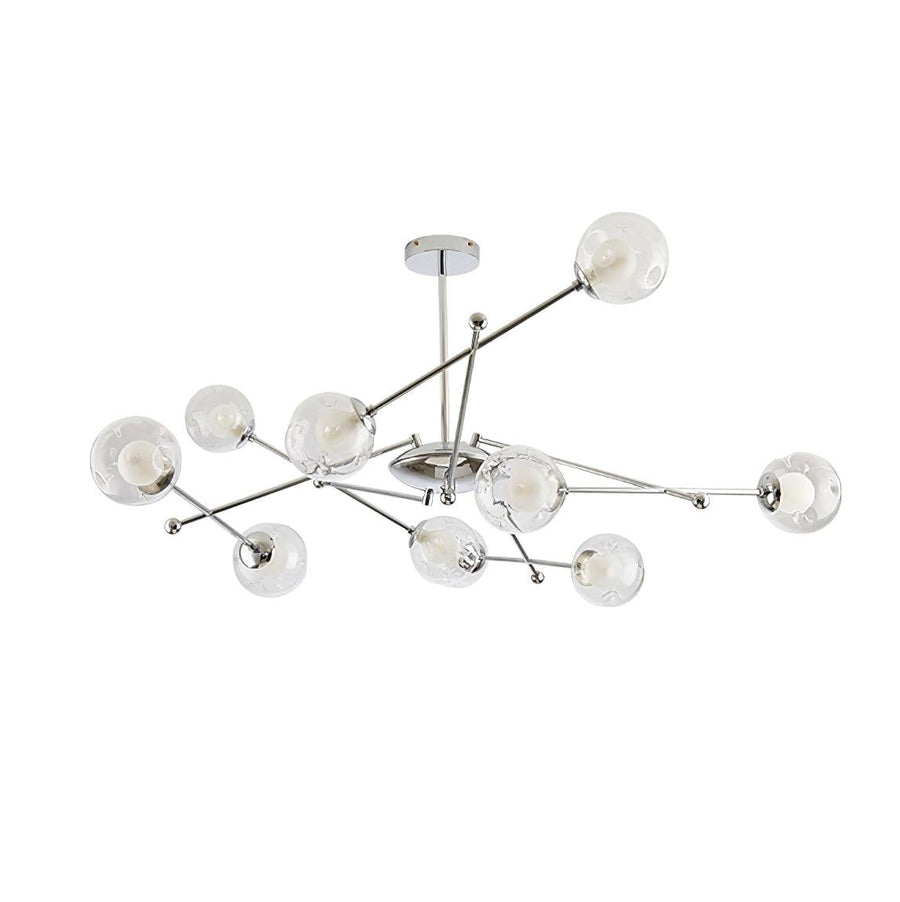 Lustre Érable en verre et métal – vue 5