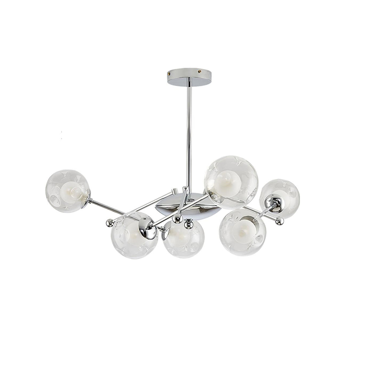 Lustre Érable en verre et métal – vue 2