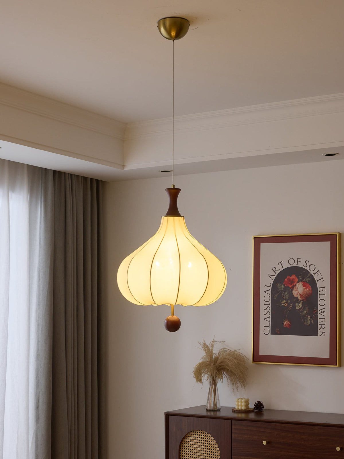 Suspension Eucalyptus en bois et tissu – vue 16
