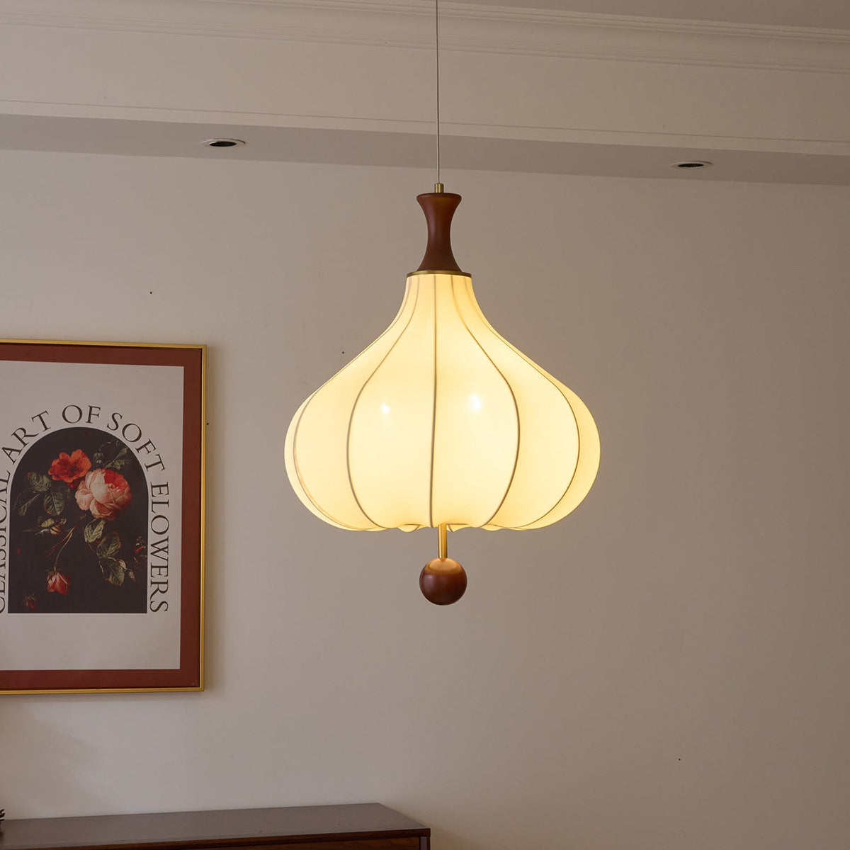 Suspension Eucalyptus en bois et tissu – vue 9