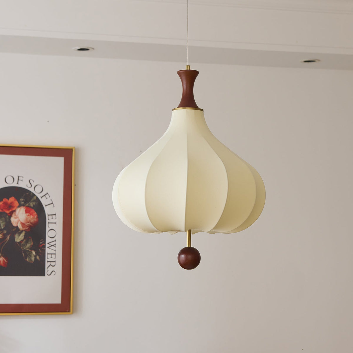 Suspension Eucalyptus en bois et tissu – vue 8