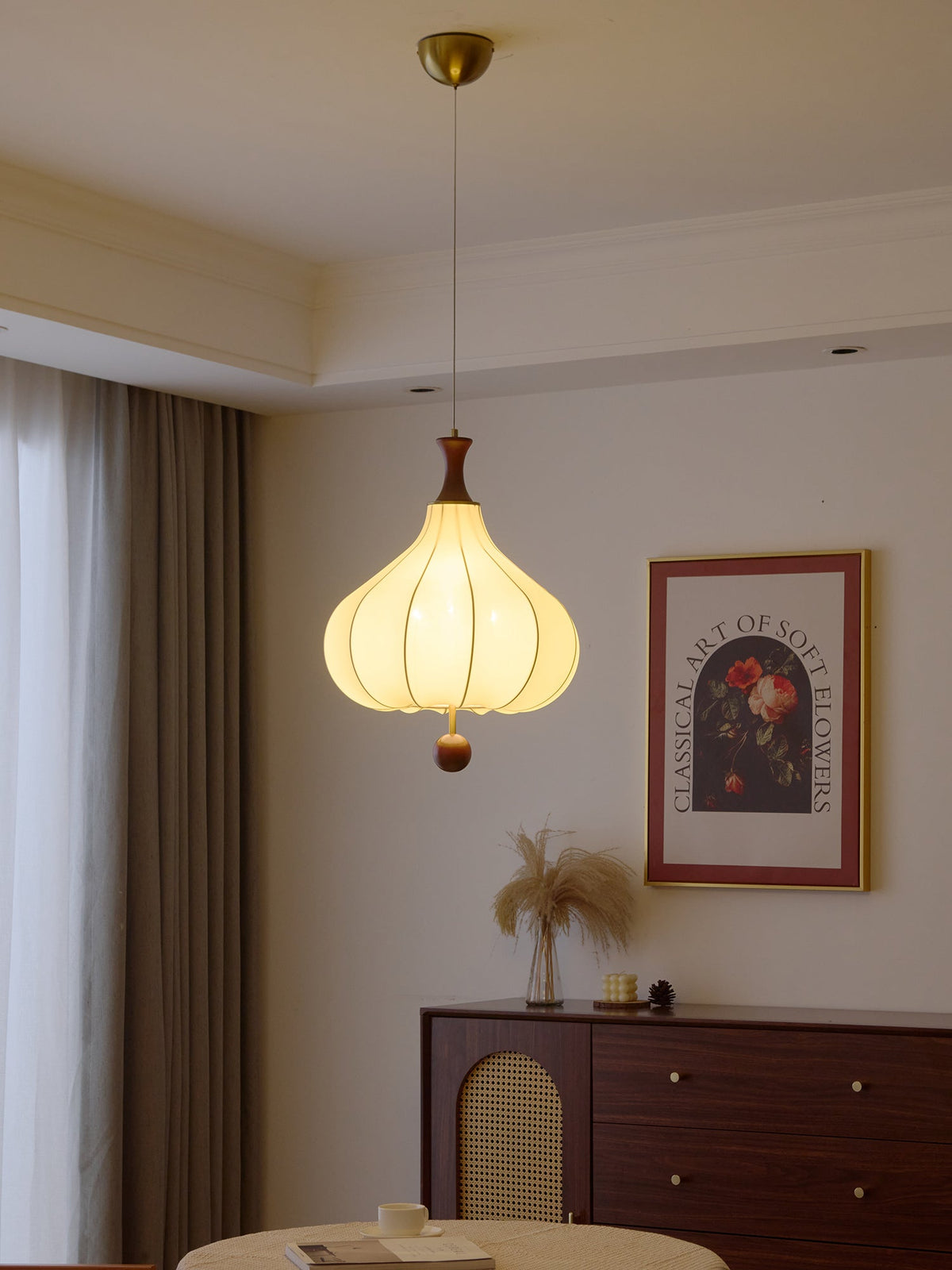 Suspension Eucalyptus en bois et tissu – vue 13