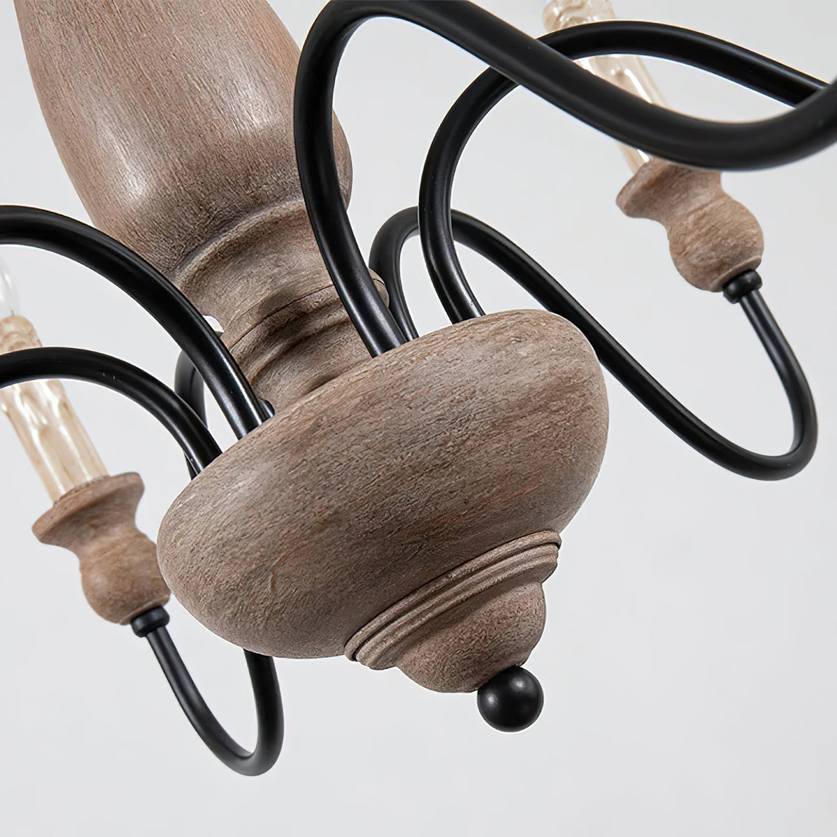 Lustre Bocage en bois et métal – vue 7