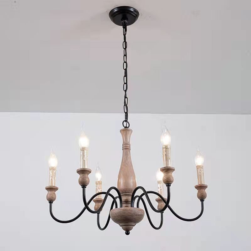 Lustre Bocage en bois et métal – vue 14