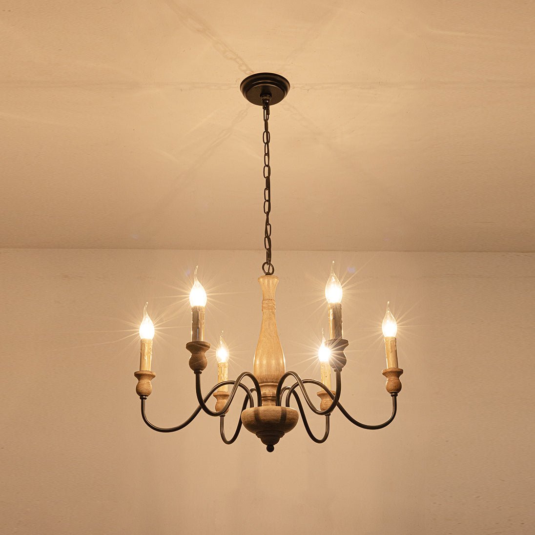 Lustre Bocage en bois et métal – vue 11