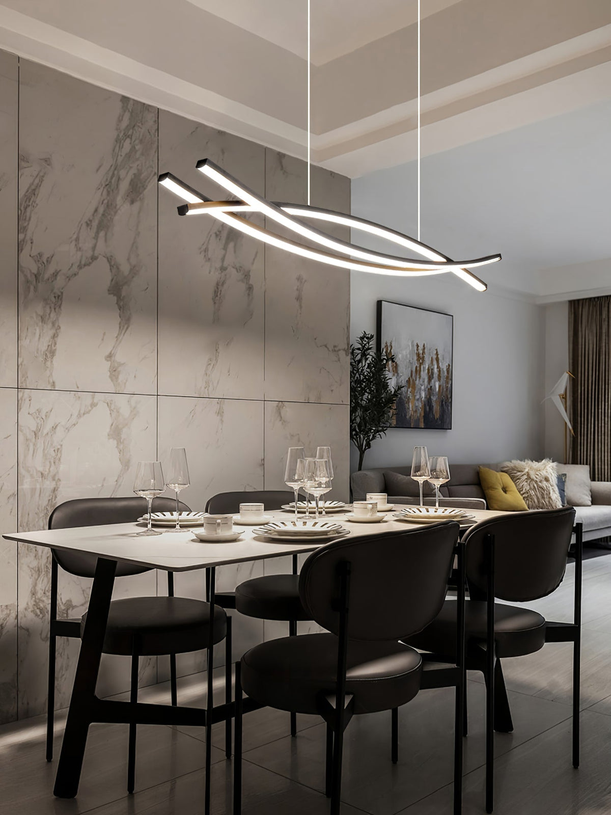 Suspension Serpentine en aluminium – vue 10