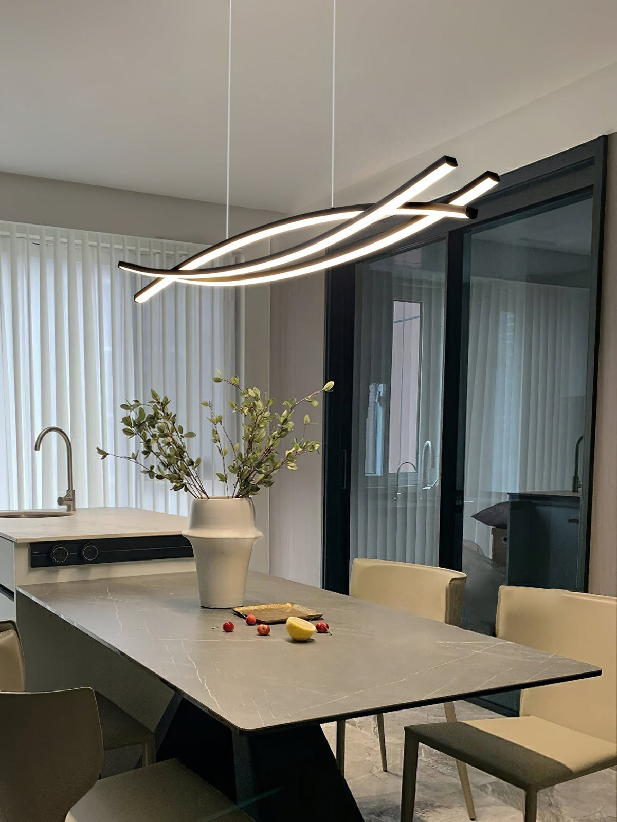 Suspension Serpentine en aluminium – vue 11