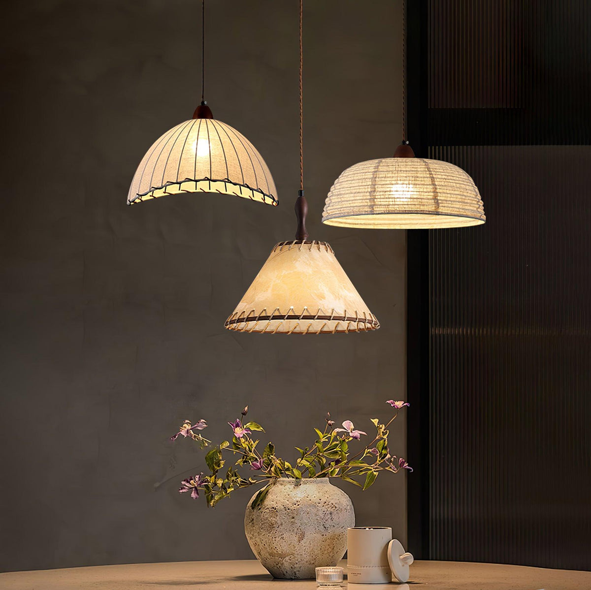Suspension Valensole en tissu et bois – vue 51