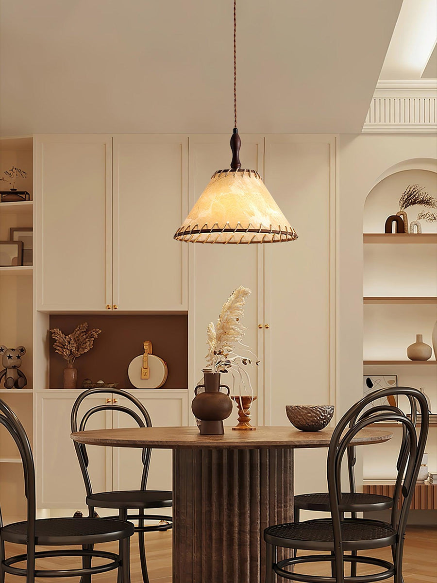 Suspension Valensole en tissu et bois – vue 5
