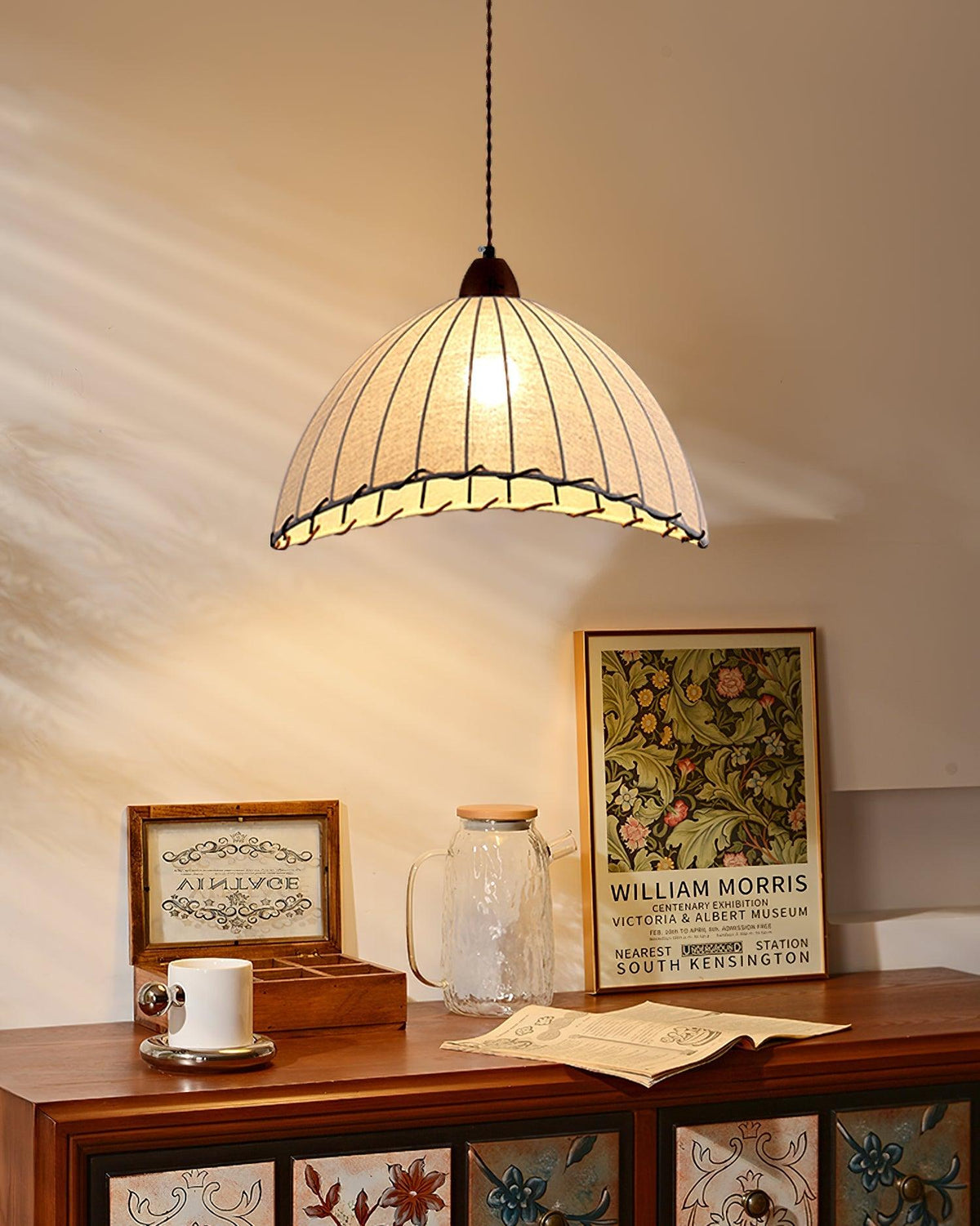 Suspension Valensole en tissu et bois – vue 21