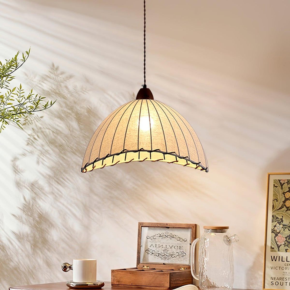 Suspension Valensole en tissu et bois – vue 54