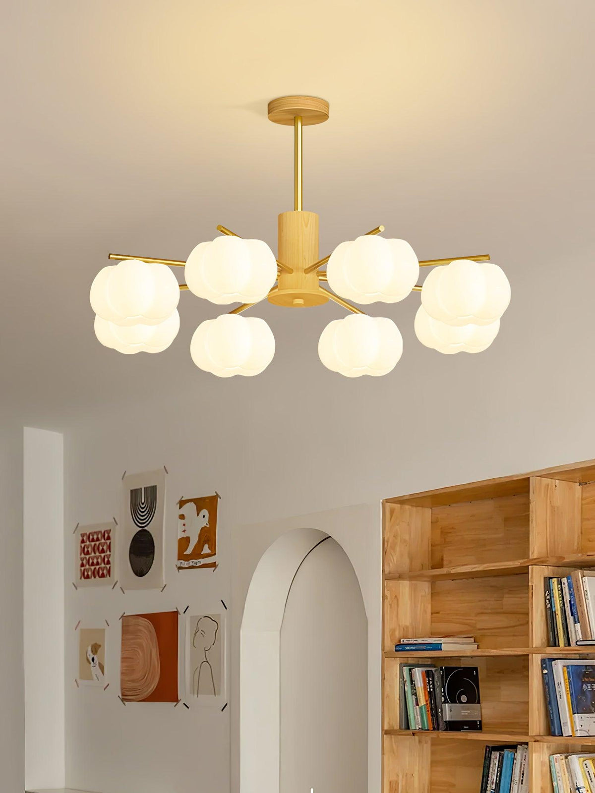 Lustre Toison en bois et métal – vue 24