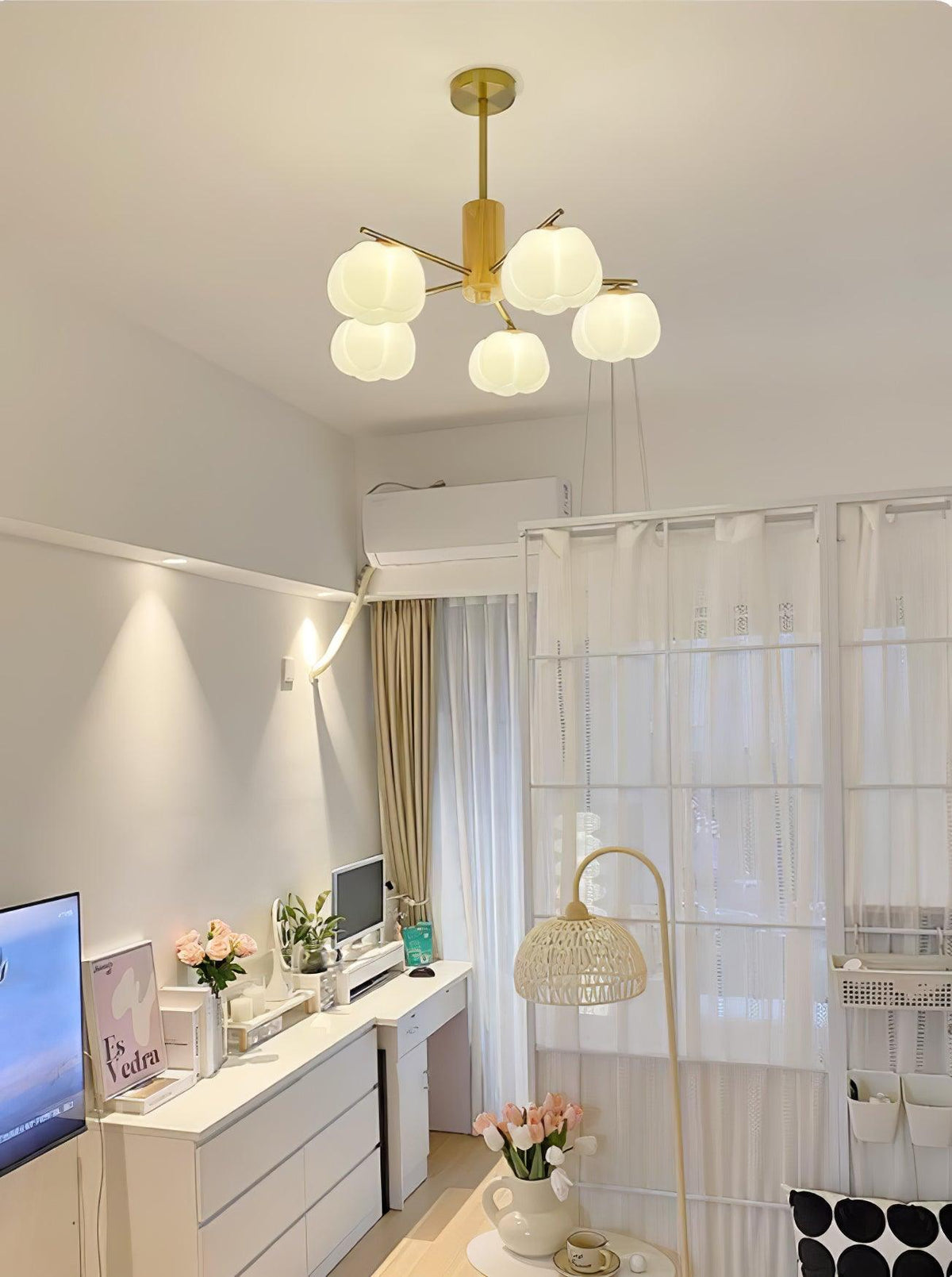 Lustre Toison en bois et métal – vue 5
