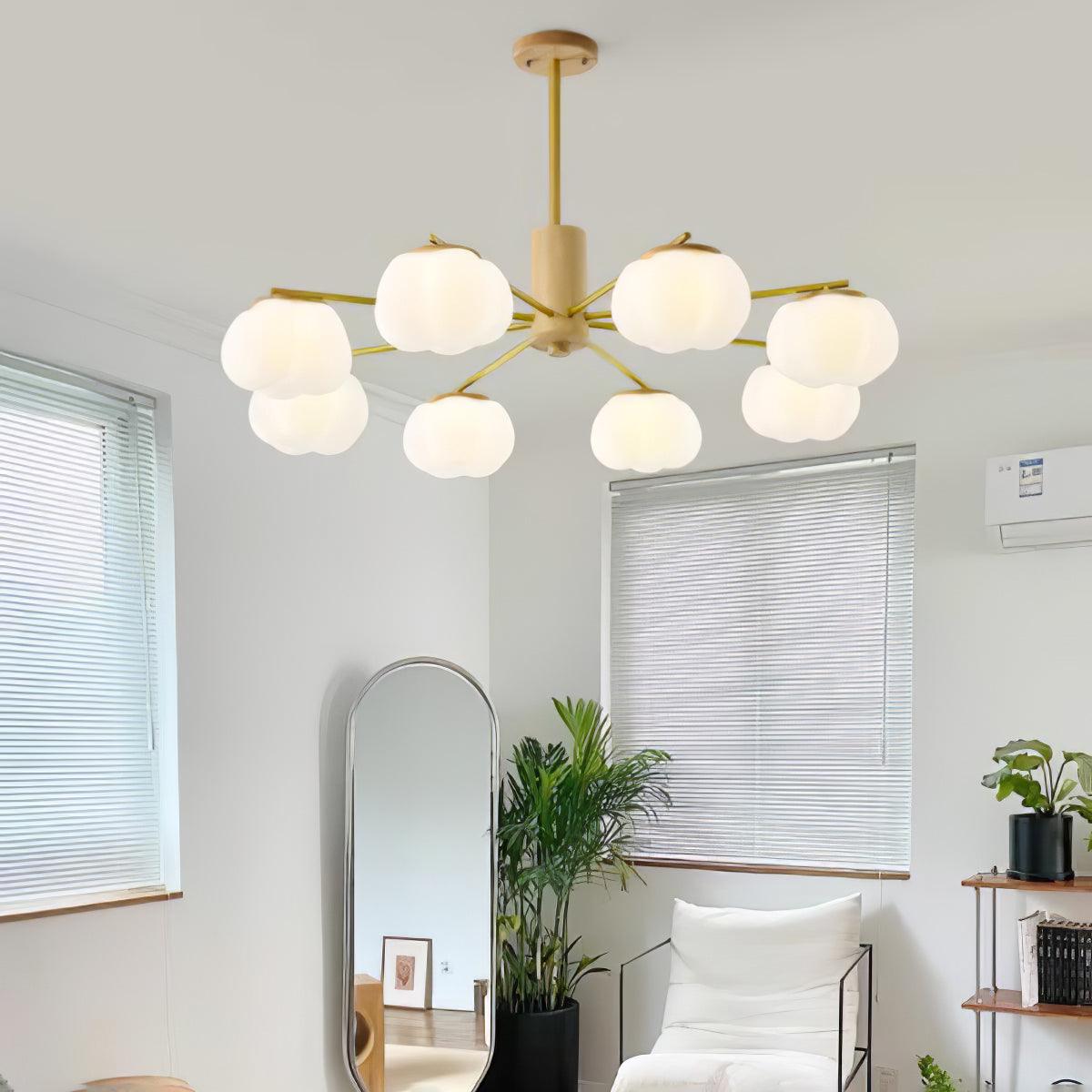 Lustre Toison en bois et métal – vue 4