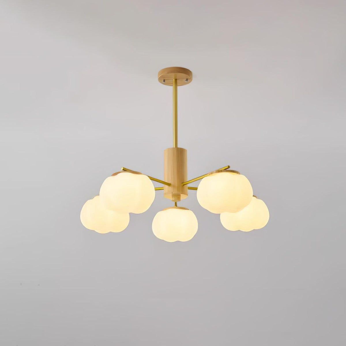 Lustre Toison en bois et métal – vue 7