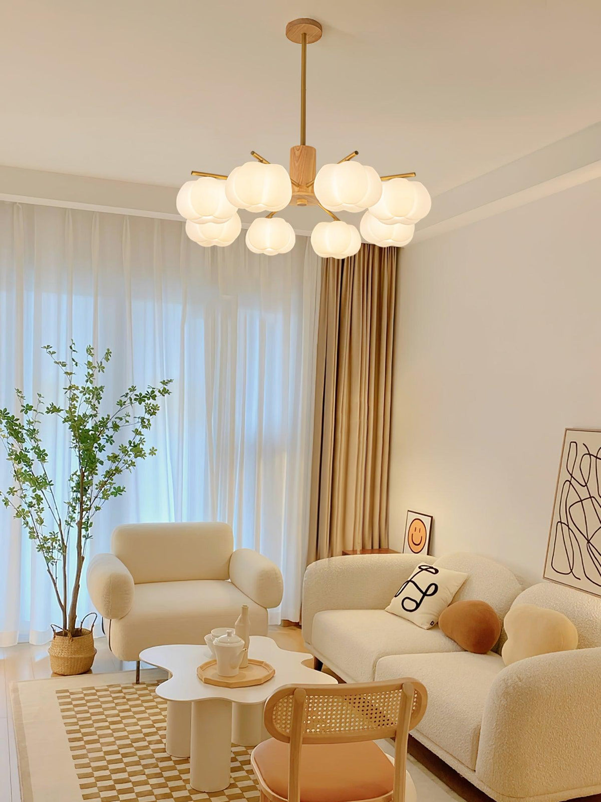 Lustre Toison en bois et métal – vue 28