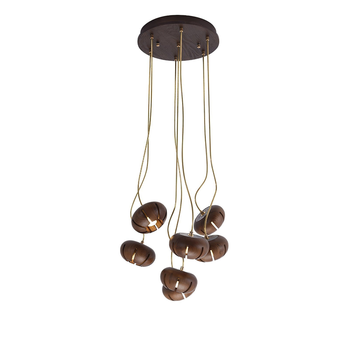 Lustre Thalie en marbre et bois – vue 30
