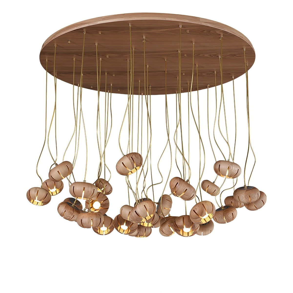 Lustre Thalie en marbre et bois – vue 14