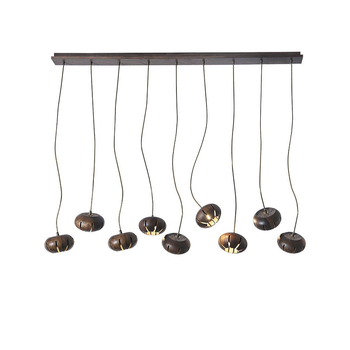Lustre Thalie en marbre et bois – vue 27
