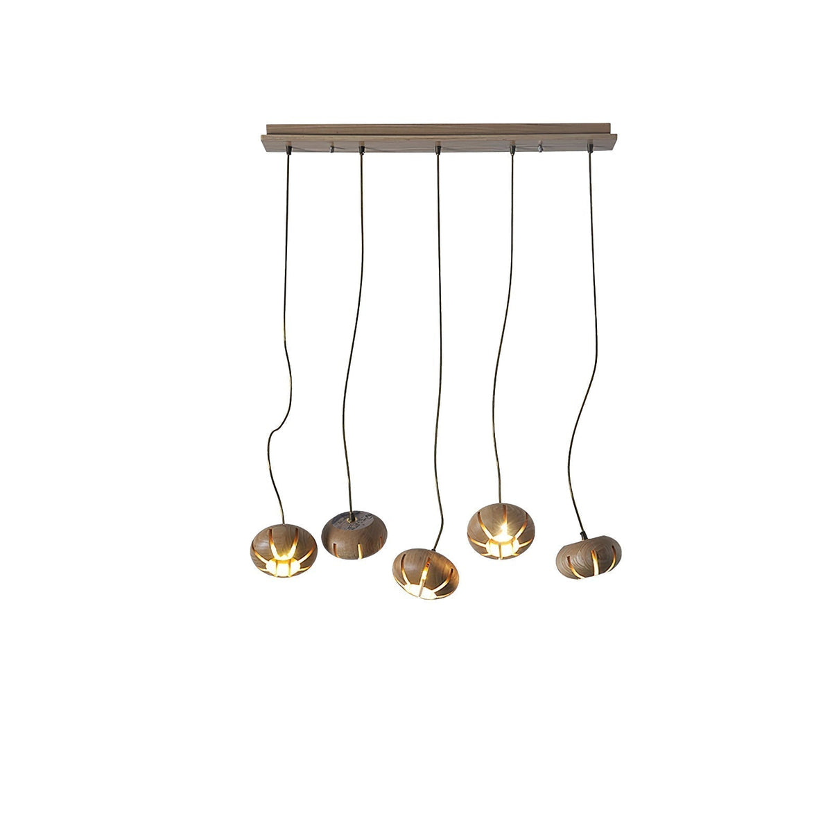 Lustre Thalie en marbre et bois – vue 18