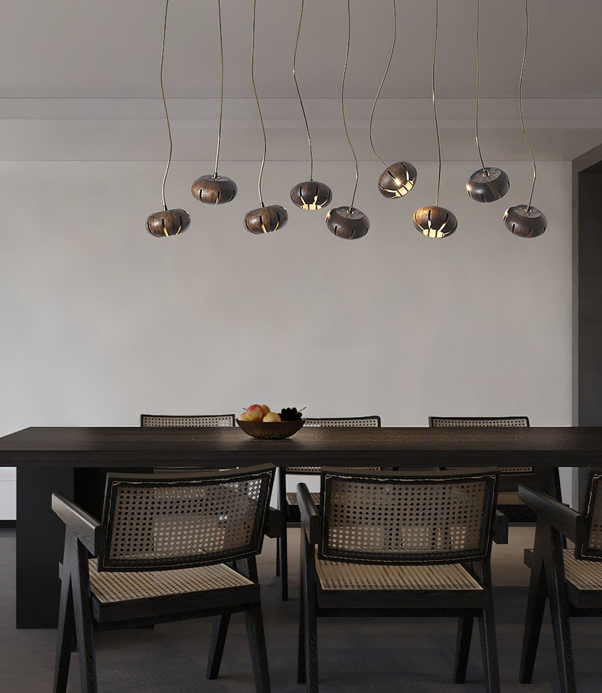 Lustre Thalie en marbre et bois – vue 39