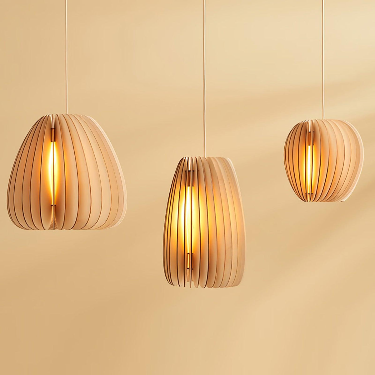 Suspension Agathe en bois et métal – vue 4