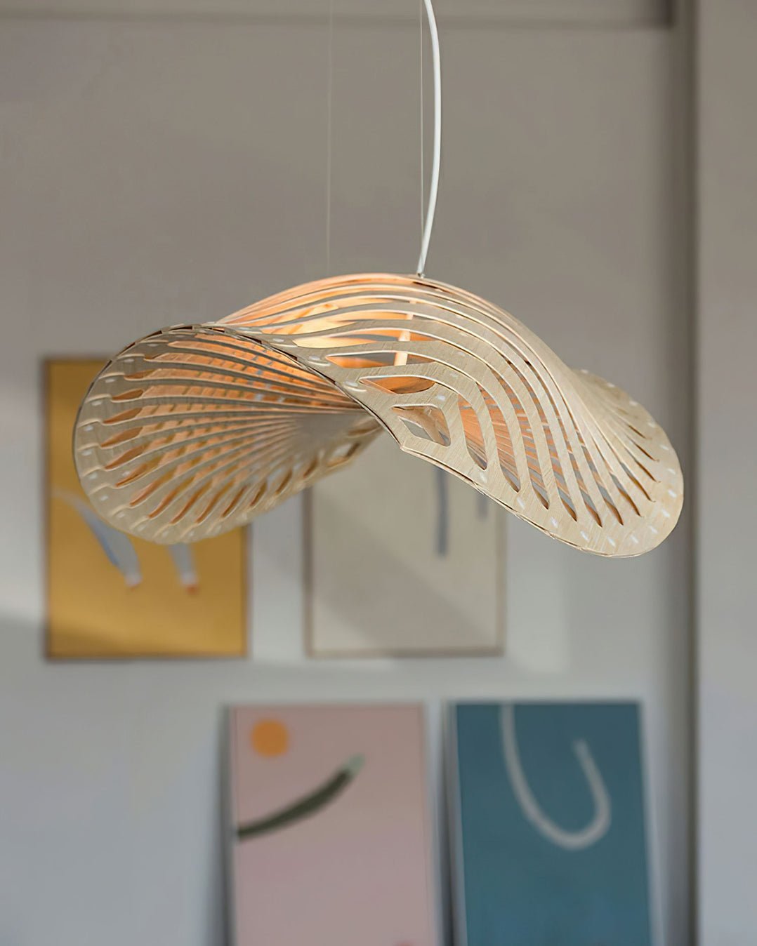 Suspension Améthyste en bois et métal – vue 12