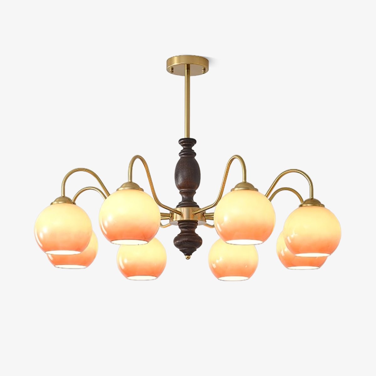Lustre Boléro en verre et bois – faubourg & fils
