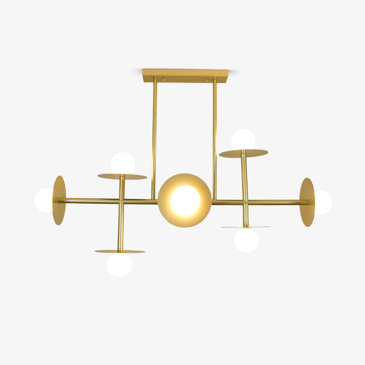 Lustre Cadran en verre et laiton – faubourg & fils