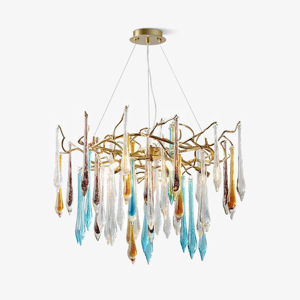 Lustre Canopus en verre et fer – faubourg & fils