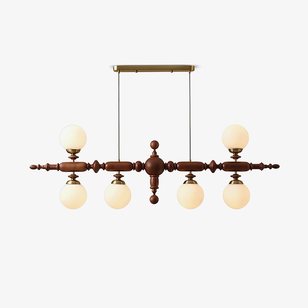 Lustre Carillon en verre et bois – faubourg & fils