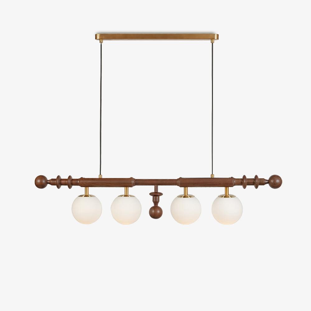 Lustre Clairon en verre et noyer – faubourg & fils