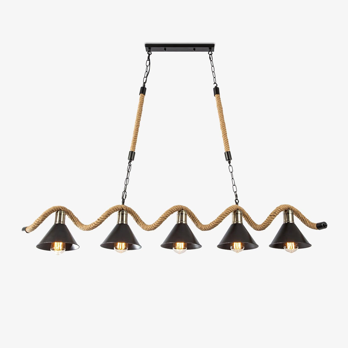 Lustre Clavecin en jute et fer – faubourg & fils