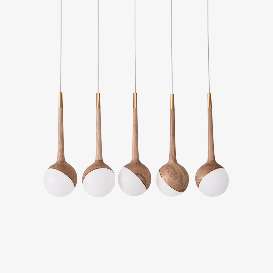 Lustre Corinne en bois et métal – faubourg & fils