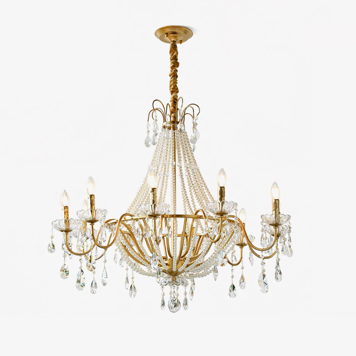 Lustre Dalle en cristal et laiton – faubourg & fils