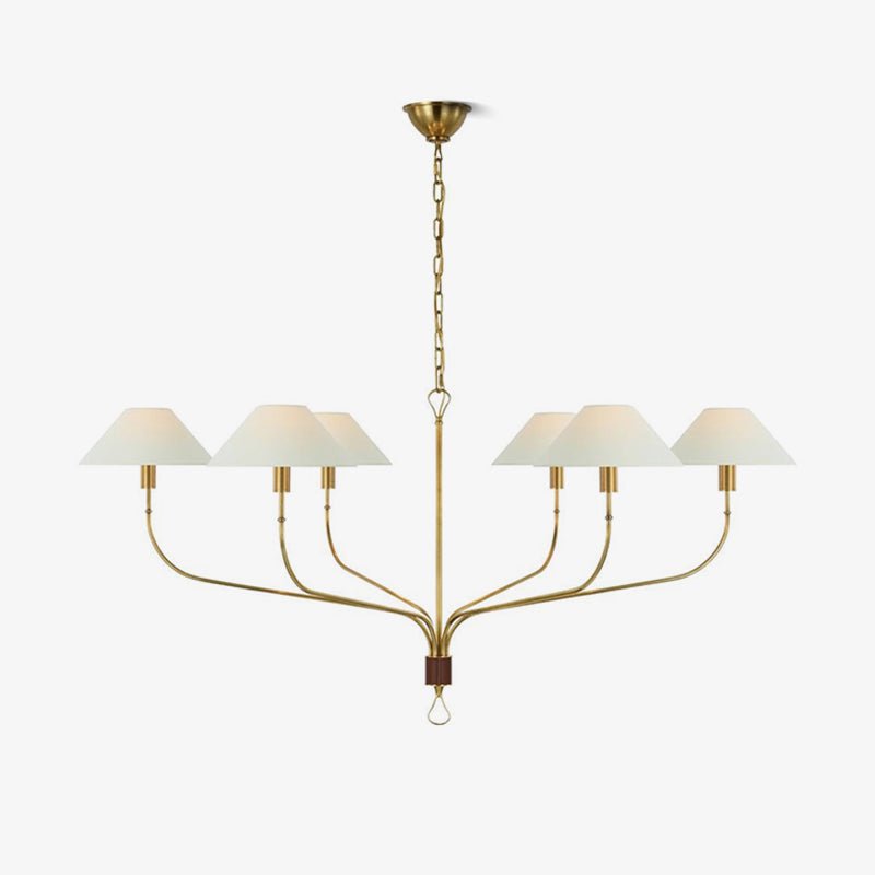 Lustre Èze en laiton et tissu – faubourg & fils