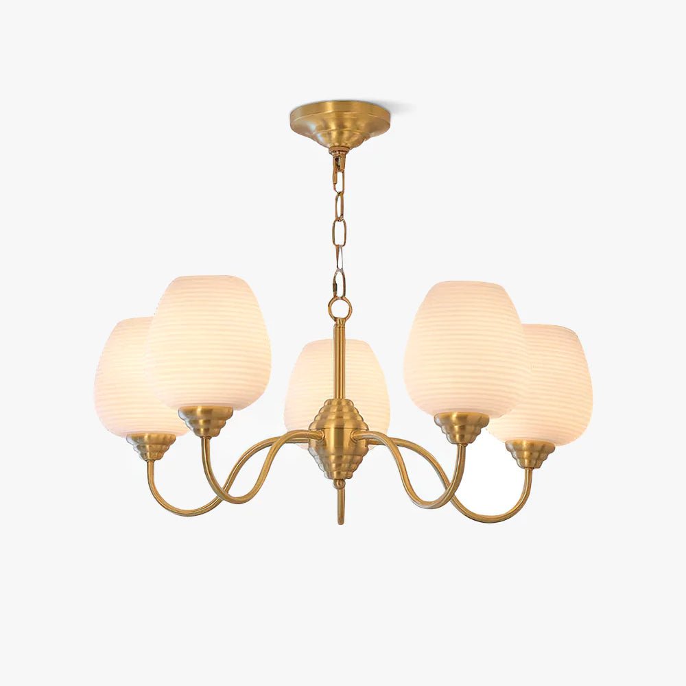 Lustre Mascaret en verre et laiton – faubourg & fils
