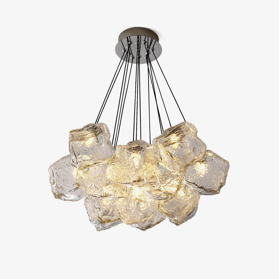 Lustre Noria en verre et fer – faubourg & fils
