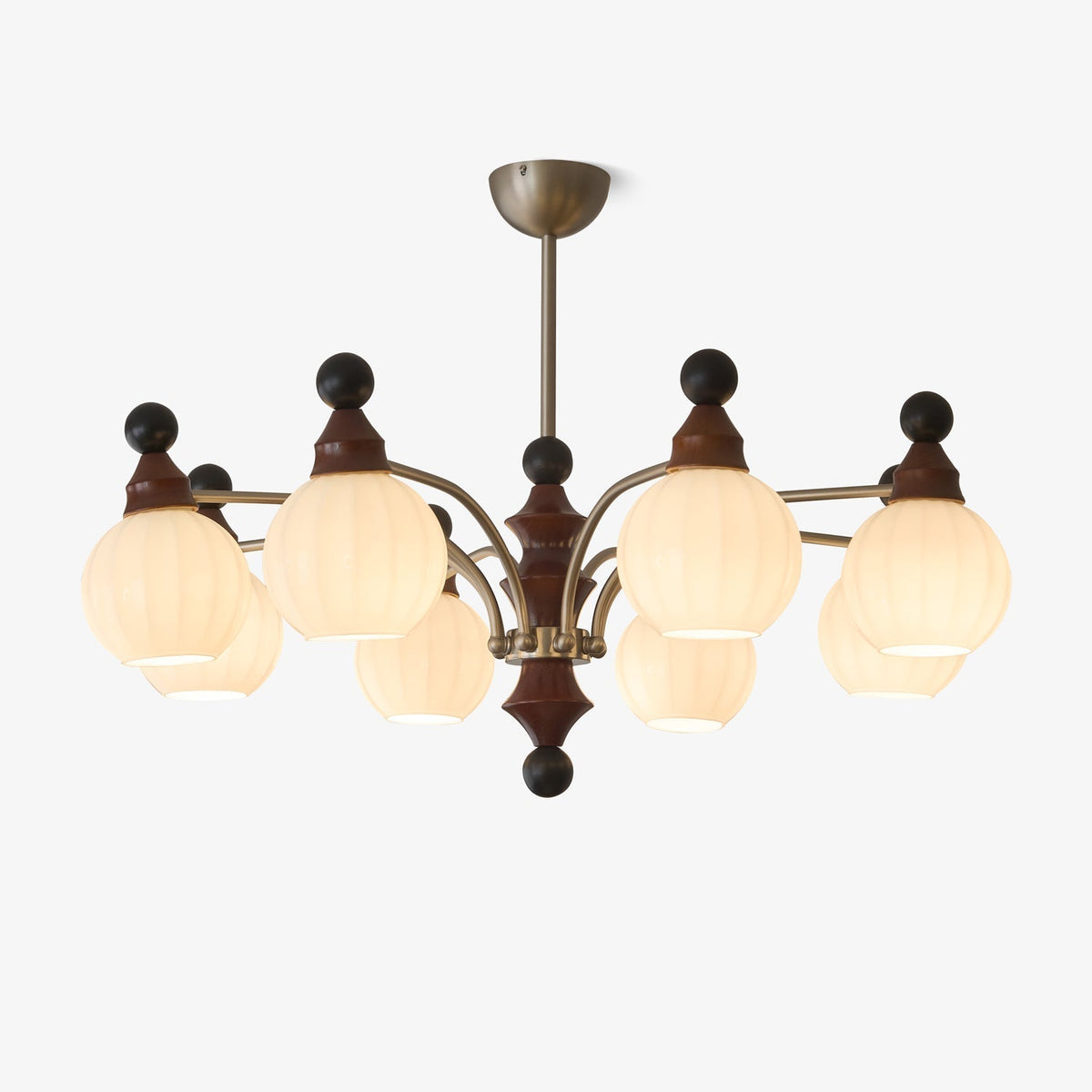 Lustre Rayon en bois et verre – faubourg & fils