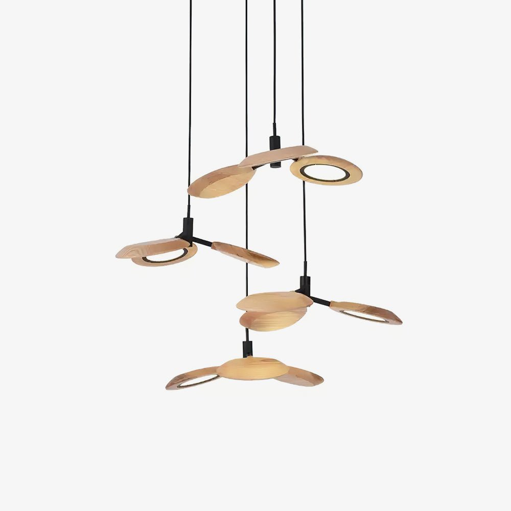 Lustre Sorbier en bois et métal – faubourg & fils