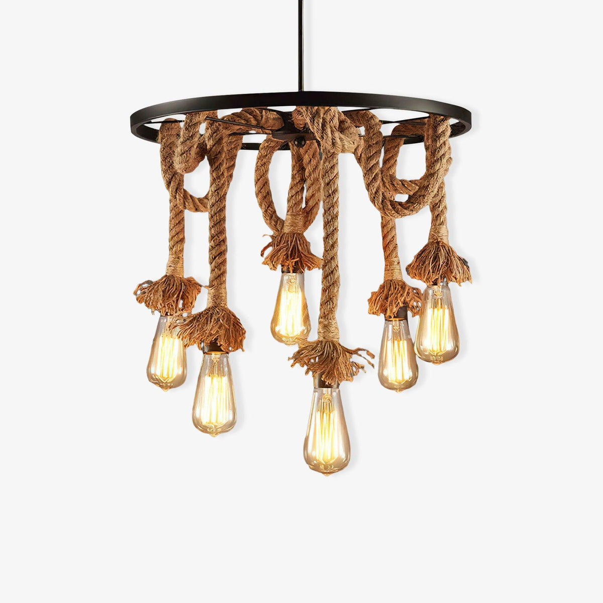Lustre Suzanne en jute et fer – faubourg & fils