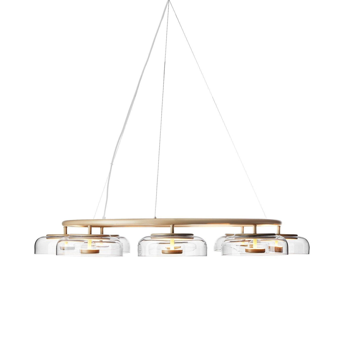 Lustre Olivier en verre et laiton – vue 8