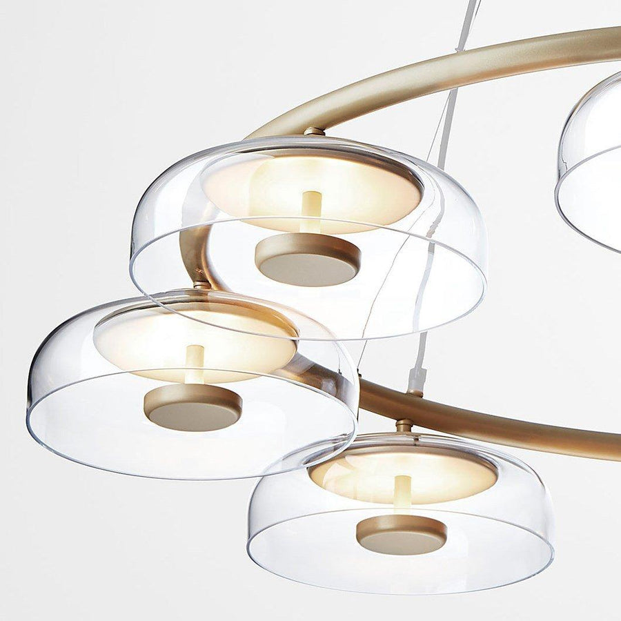 Lustre Olivier en verre et laiton – vue 3