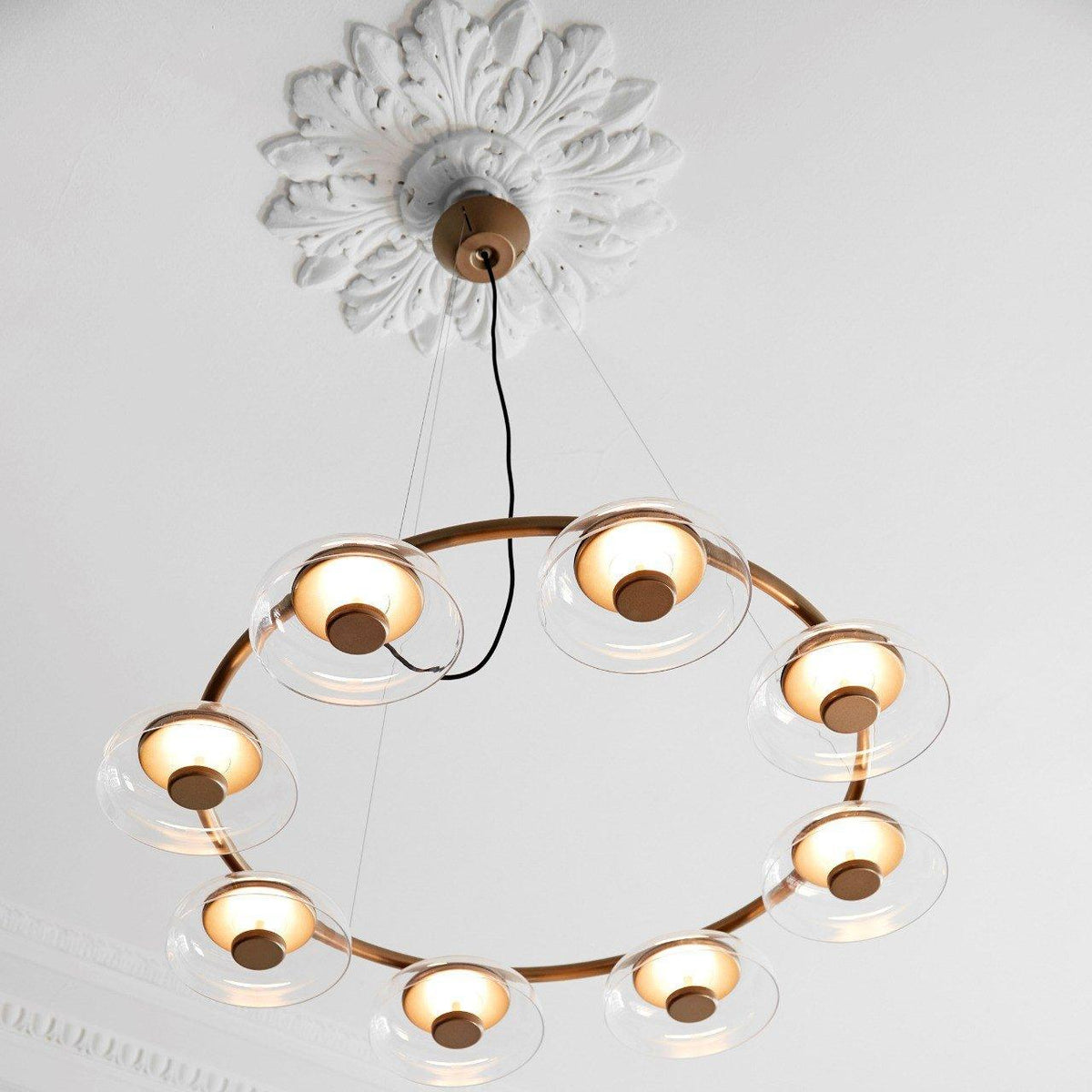 Lustre Olivier en verre et laiton – vue 31